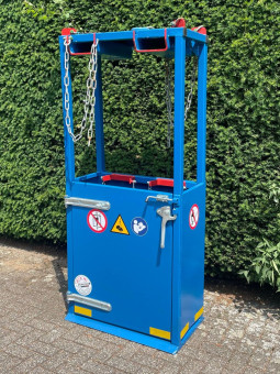 Gasflesbak 2 flessen huren | Percon | Gekeurde gasflesbakken voor veilig hijswerk