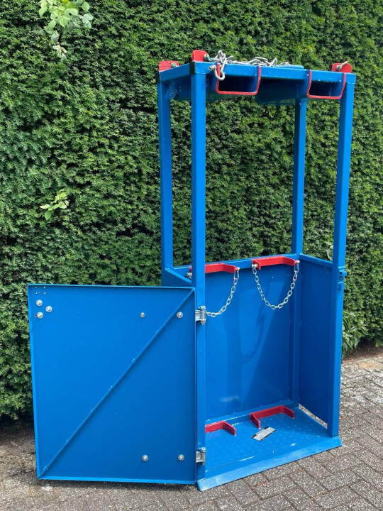 Gasflesbak 2 flessen huren | Percon | Gekeurde gasflesbakken voor veilig hijswerk