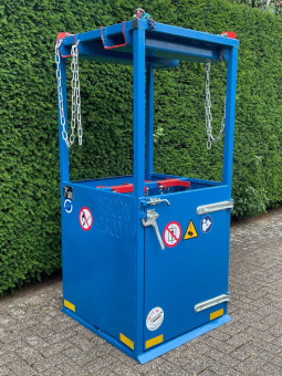 Gasflesbak 4 flessen huren | Percon | Gekeurde gasflesbakken voor veilig hijswerk