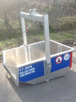 Kipbak - 500 L huren | Percon | Gekeurde kipbakken voor veilig hijswerk