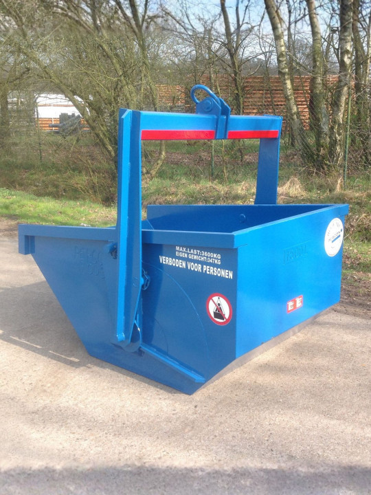 Kipbak - 1500 L huren | Percon | Gekeurde kipbakken voor veilig hijswerk