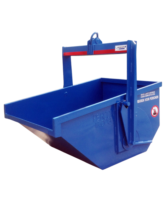 Kipbak - 1500 L huren | Percon | Gekeurde kipbakken voor veilig hijswerk